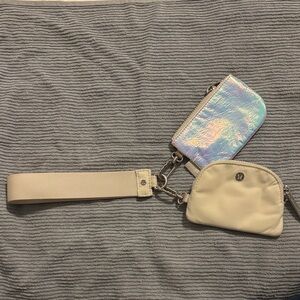 Lululemon Iridescent and Cream Wristlet Set